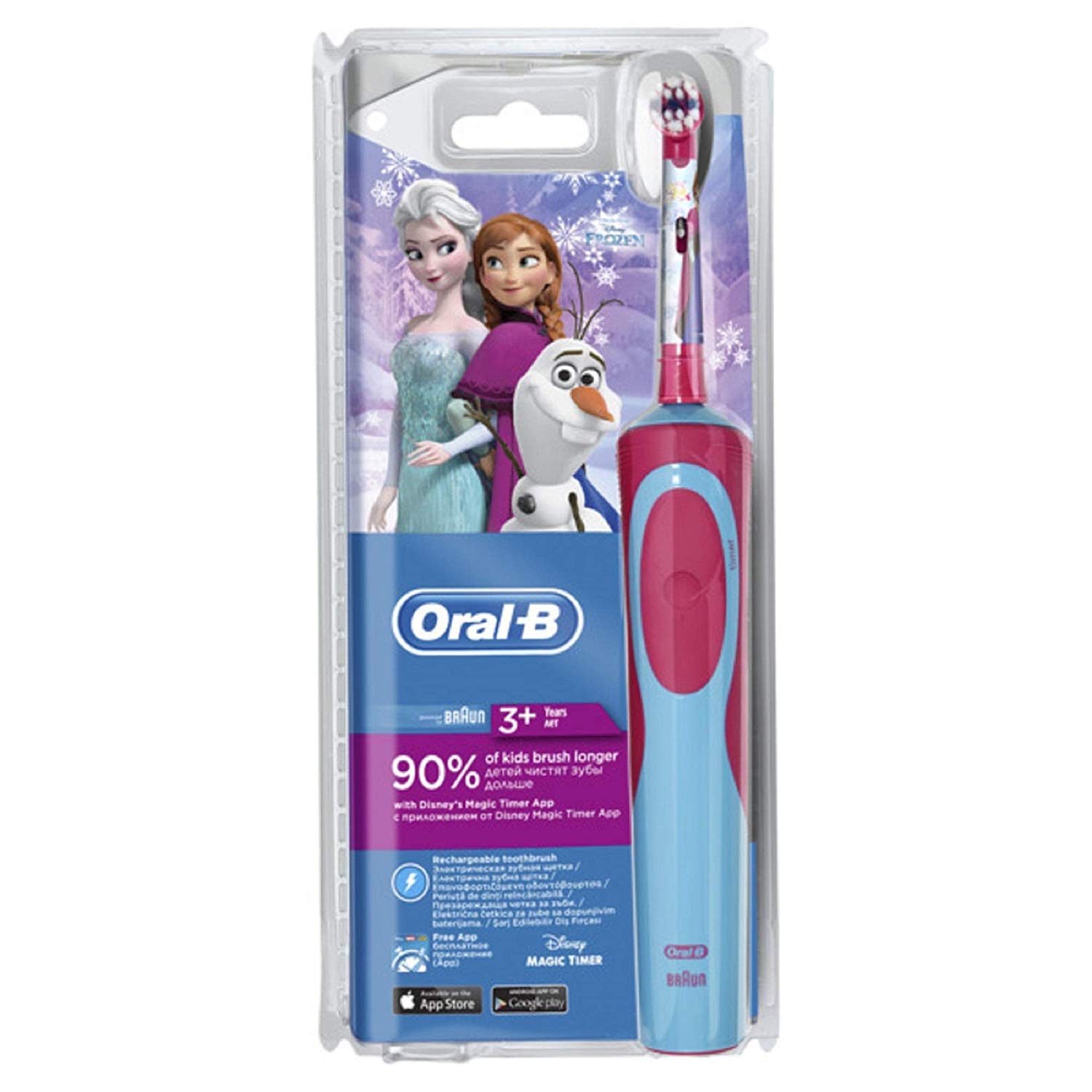 Oral-B Kids Electric Rechargeable Toothbrush Featuring Frozen Characters