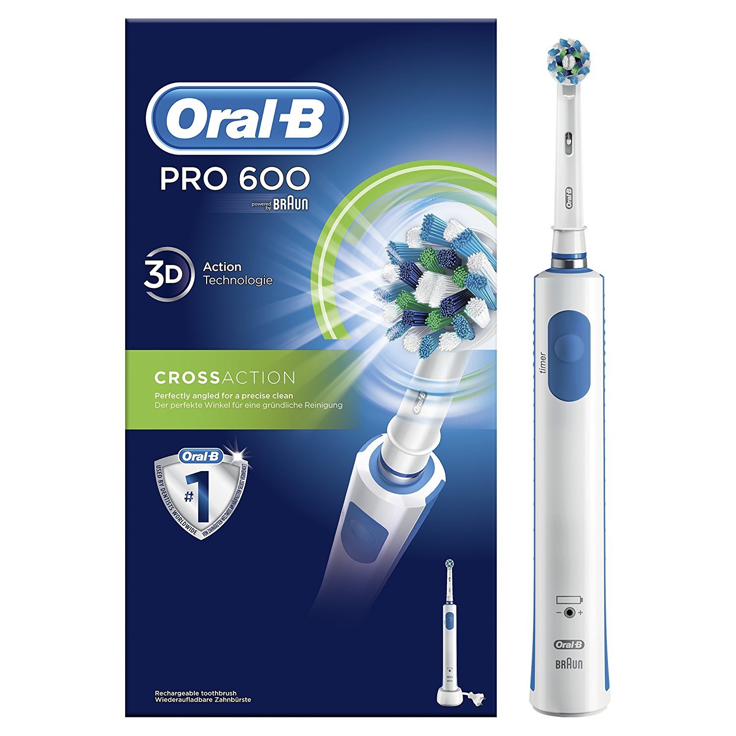 Oral B Pro 600 Cross Action Electric Rechargeable Toothbrush