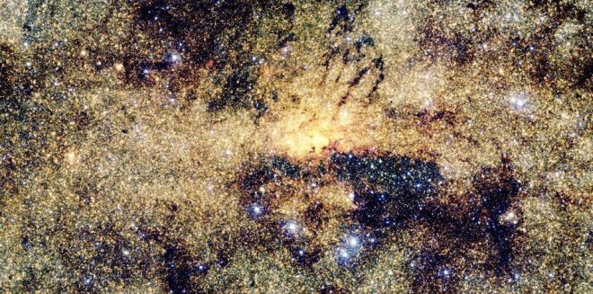 center of the galaxy dust streaks