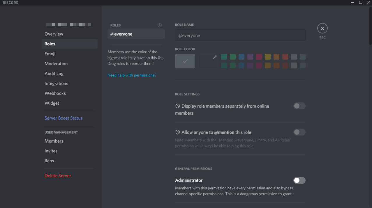 Add roles in discord in Twitch