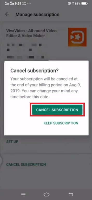 Cancel subscription on Google Play on mobile 6